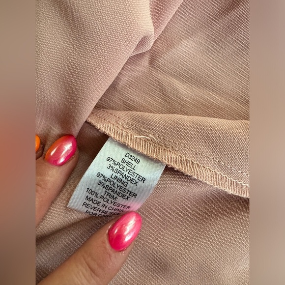 NWT  Alexia Admor Short Sleeve Sleeve Fit And Flare Dress Pink And White - Picture 5 of 8